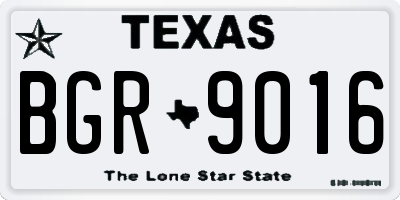 TX license plate BGR9016