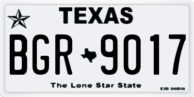 TX license plate BGR9017