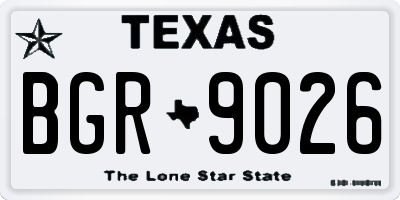 TX license plate BGR9026