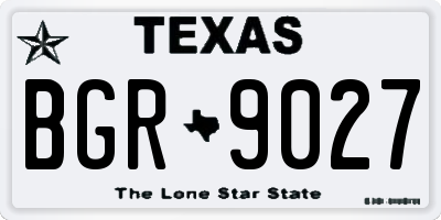 TX license plate BGR9027