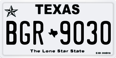 TX license plate BGR9030