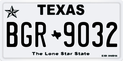 TX license plate BGR9032