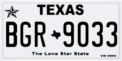 TX license plate BGR9033