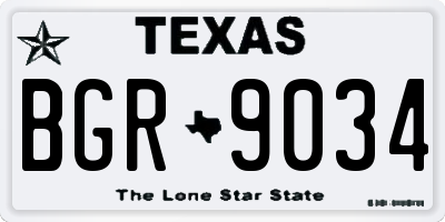 TX license plate BGR9034