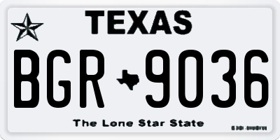 TX license plate BGR9036