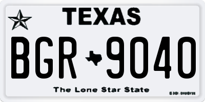 TX license plate BGR9040