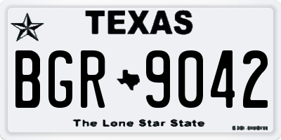 TX license plate BGR9042