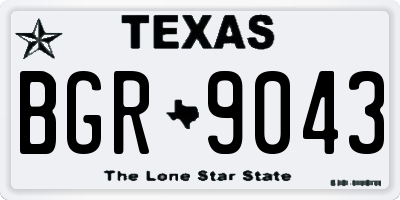 TX license plate BGR9043
