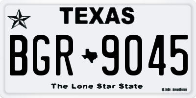 TX license plate BGR9045