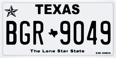 TX license plate BGR9049