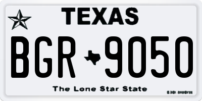 TX license plate BGR9050