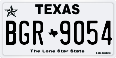 TX license plate BGR9054
