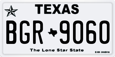 TX license plate BGR9060