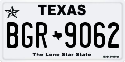 TX license plate BGR9062