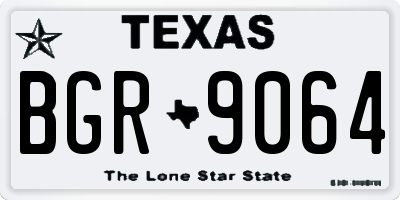 TX license plate BGR9064