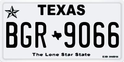 TX license plate BGR9066