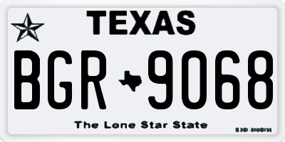 TX license plate BGR9068