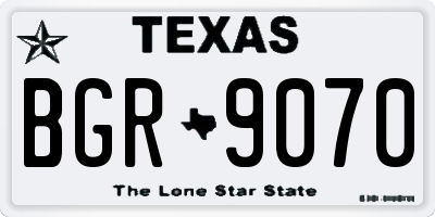 TX license plate BGR9070