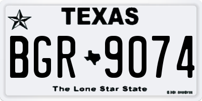 TX license plate BGR9074