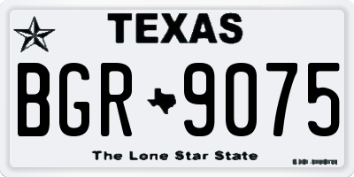 TX license plate BGR9075