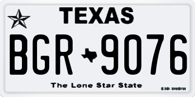 TX license plate BGR9076