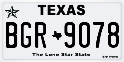 TX license plate BGR9078
