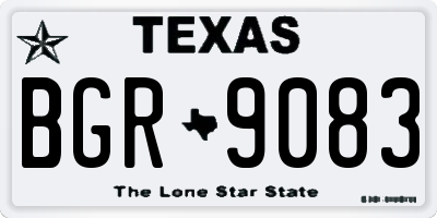 TX license plate BGR9083