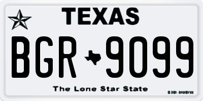 TX license plate BGR9099