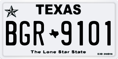 TX license plate BGR9101