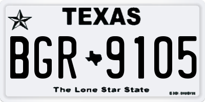 TX license plate BGR9105