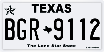 TX license plate BGR9112