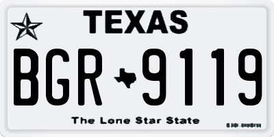 TX license plate BGR9119