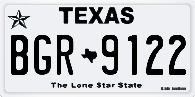 TX license plate BGR9122