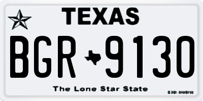 TX license plate BGR9130