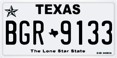 TX license plate BGR9133