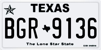 TX license plate BGR9136