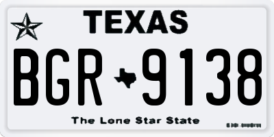 TX license plate BGR9138