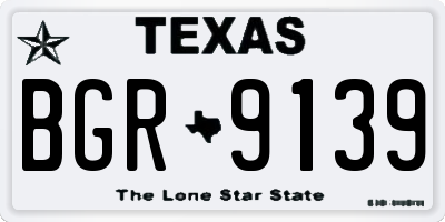 TX license plate BGR9139