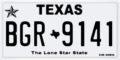 TX license plate BGR9141