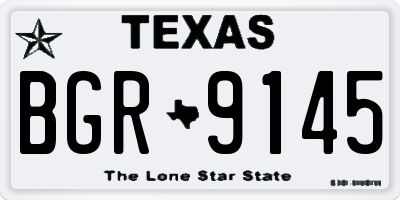 TX license plate BGR9145