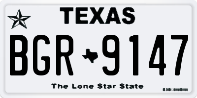 TX license plate BGR9147