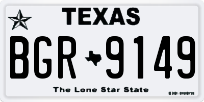 TX license plate BGR9149