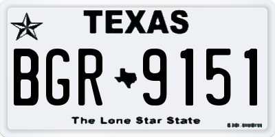 TX license plate BGR9151