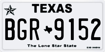 TX license plate BGR9152