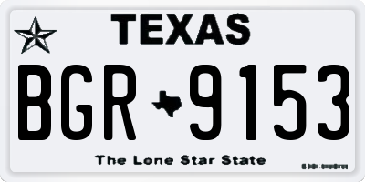 TX license plate BGR9153