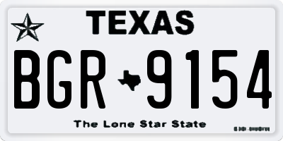 TX license plate BGR9154