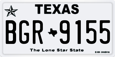 TX license plate BGR9155