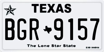 TX license plate BGR9157
