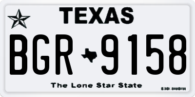 TX license plate BGR9158