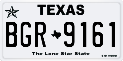 TX license plate BGR9161